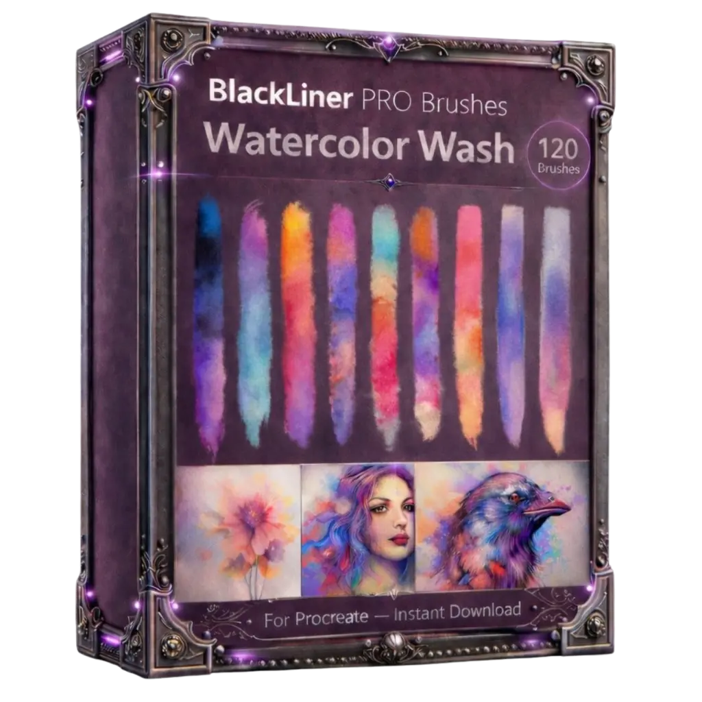 BlackLiner PRO Brushes – Watercolor Wash (120 Brushes)